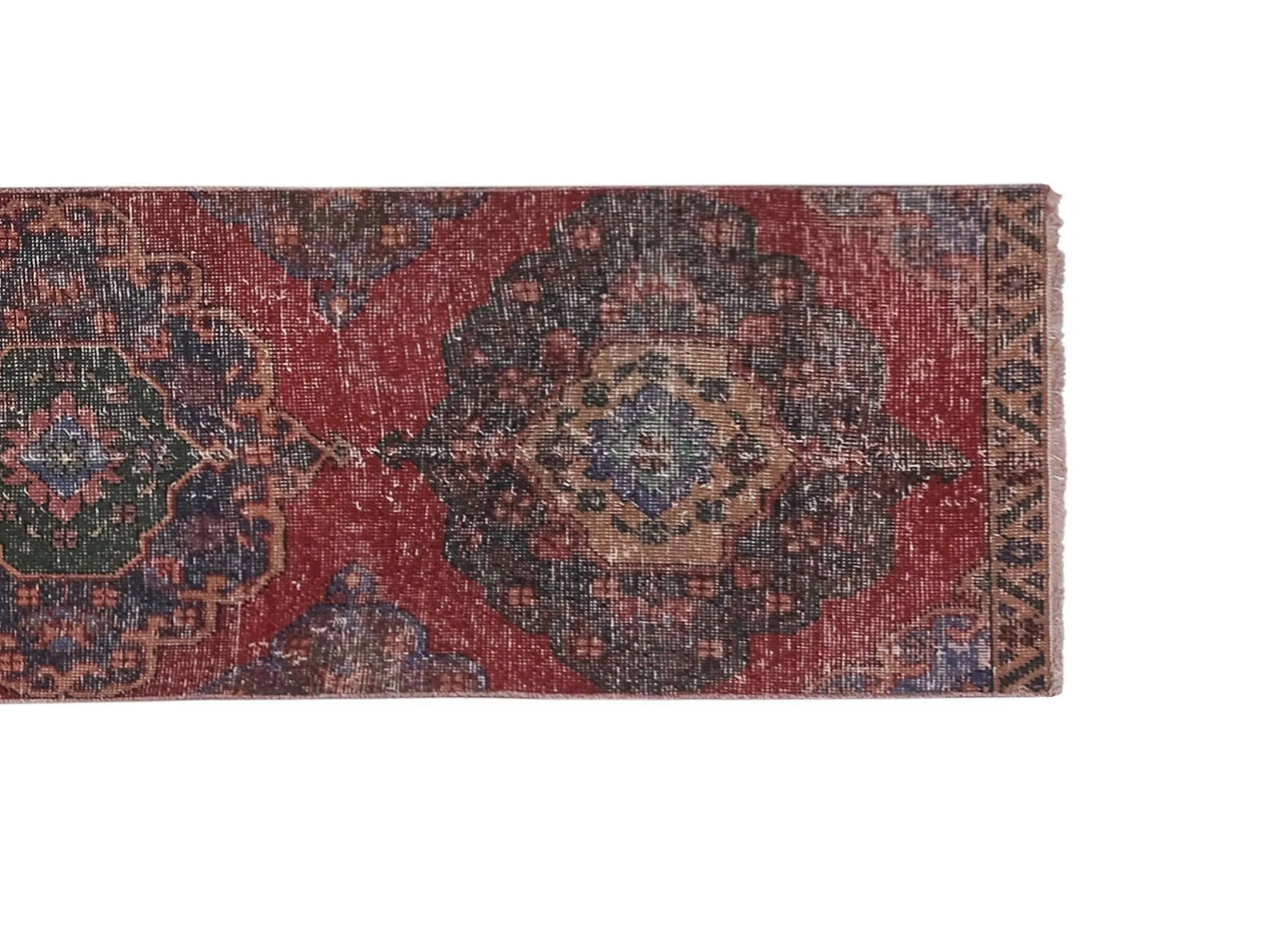Vintage Turkish hallway rug 63x370 cm
