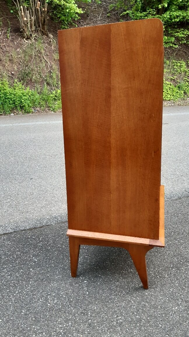 Golden oak bookcase 1950