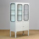 Glass & iron medical cabinet, 1970s