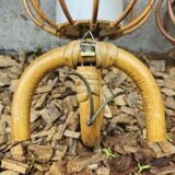 Pair of rattan wall lights by Louis Sognot 1950