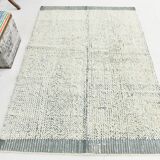 4x7 Shade Of Gray & White Neutral Vintage Rug, 136x199Cm