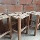 Set of 4 authentic wooden stools