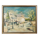 Impressionist Town Scene - Oil on Canvas