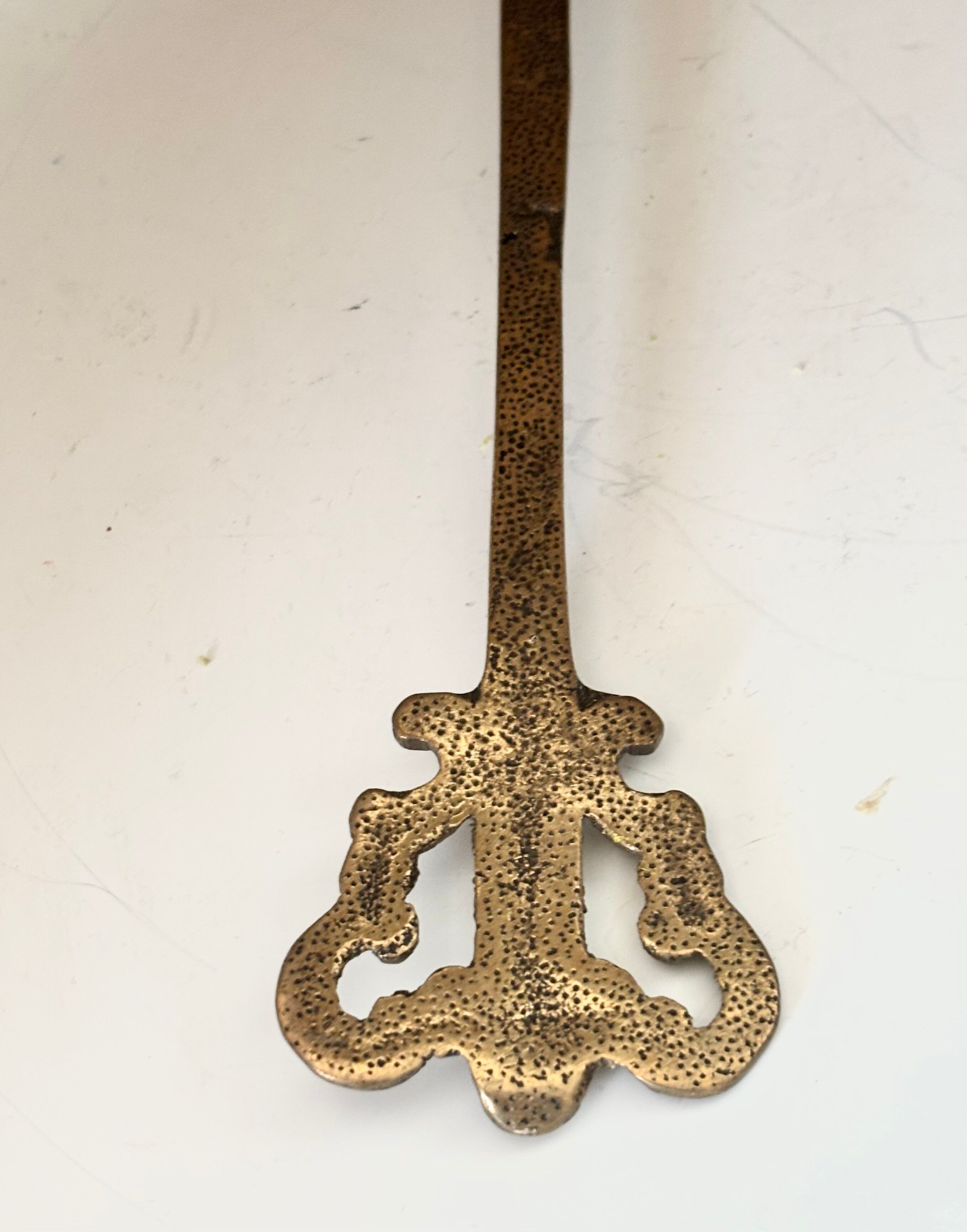 Antique brass mirror