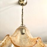 Suspension orange flower glass Murano 1960