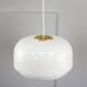 Italian White Medusa Pendant Brass Edition by Luigi Massoni for Guzzini, 1970s