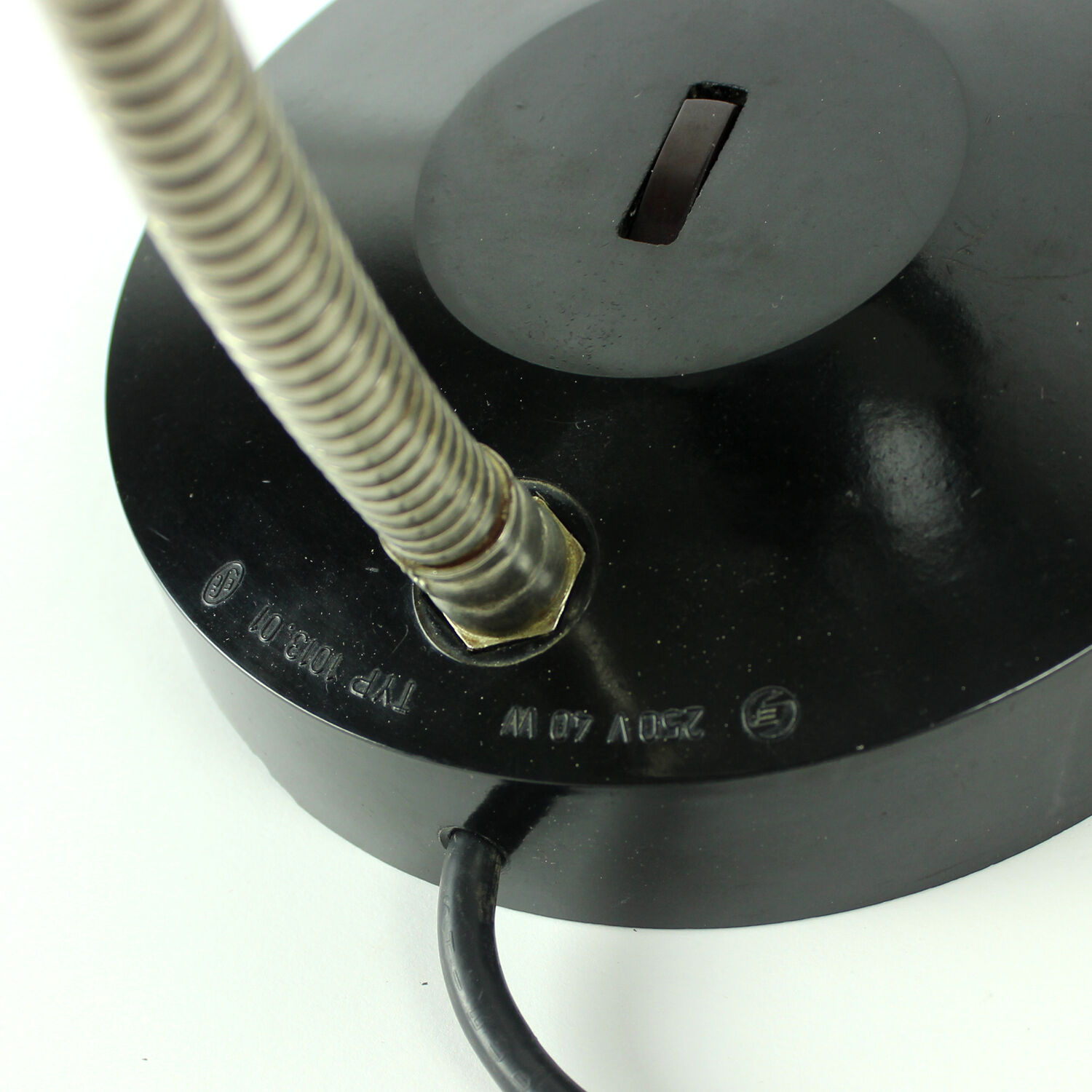 Table lamp in black bakelite and metal by Elektrosvit, Szechoslovakia, 1970