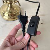 1950s brass "shell" desk lamp, vintage lighting