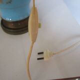 Antique NAP III living room lamp in painted opaline