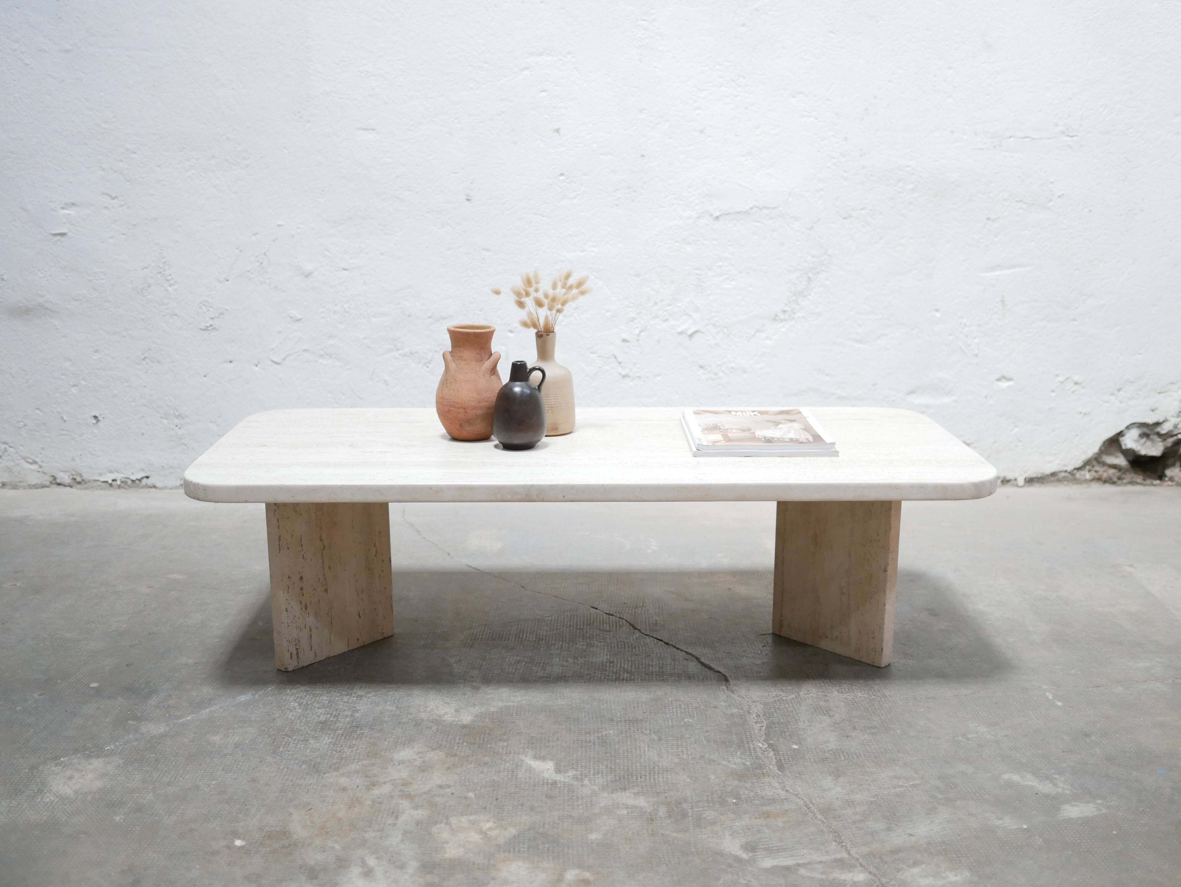 Vintage travertine coffee table