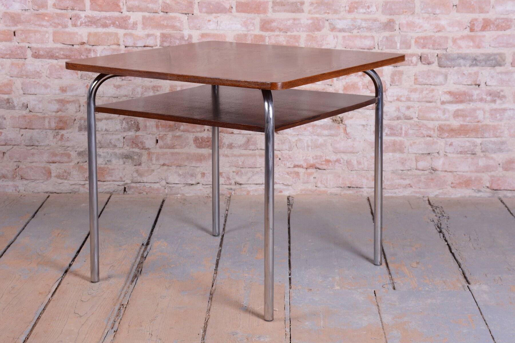 Bauhaus Table in Oak by Vichr a Spol, 1940s