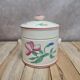 Small covered pot Sarreguemines with an old floral design – vintage charm