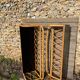 Pair of vintage light rattan wall shelves 1960