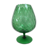 Large green blown glass Empoli vase
