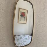 Vintage mirror 1960 asymmetrical mirror - 46 x 24 cm