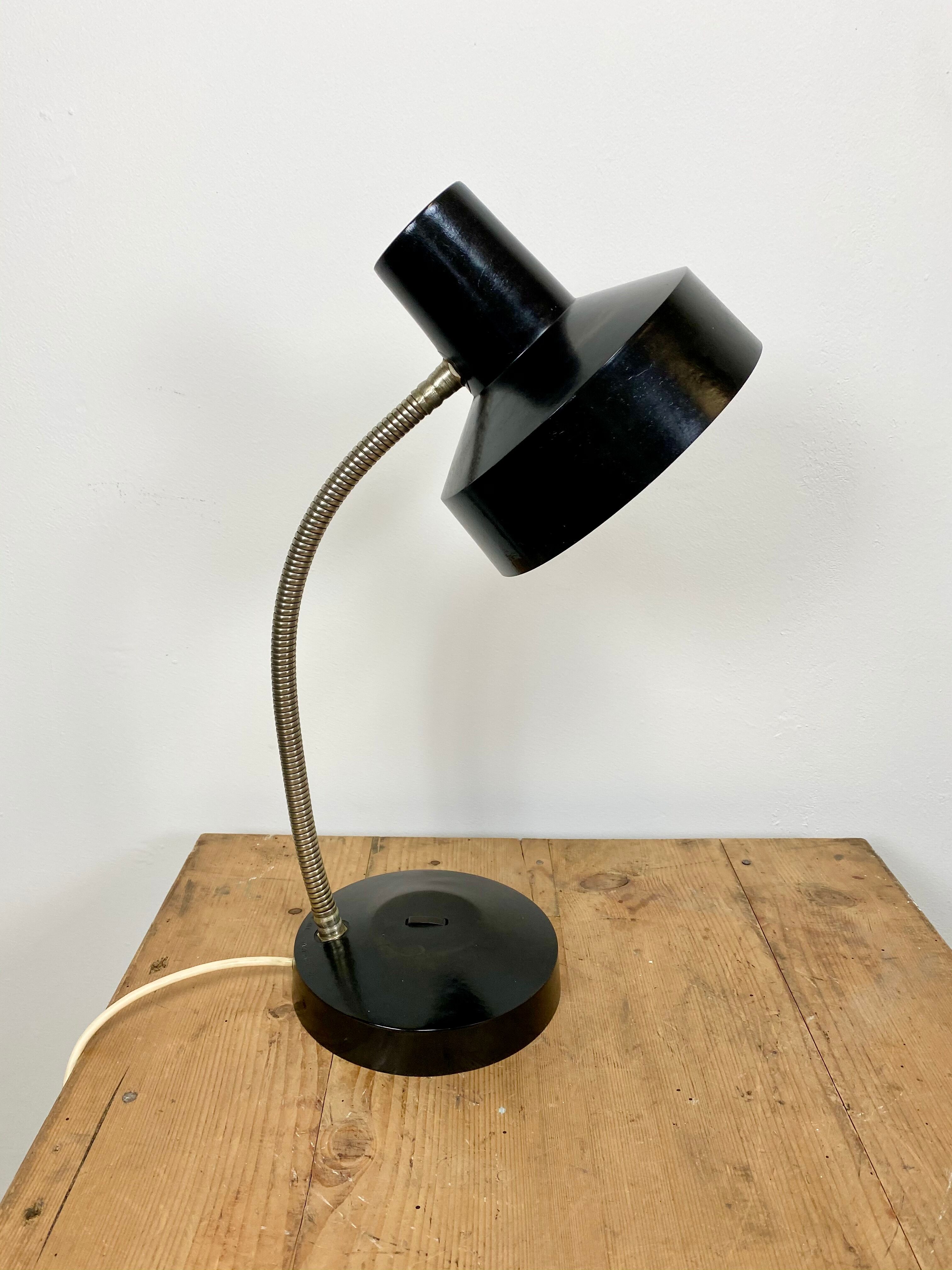 Black bakelite table lamp, 1960s