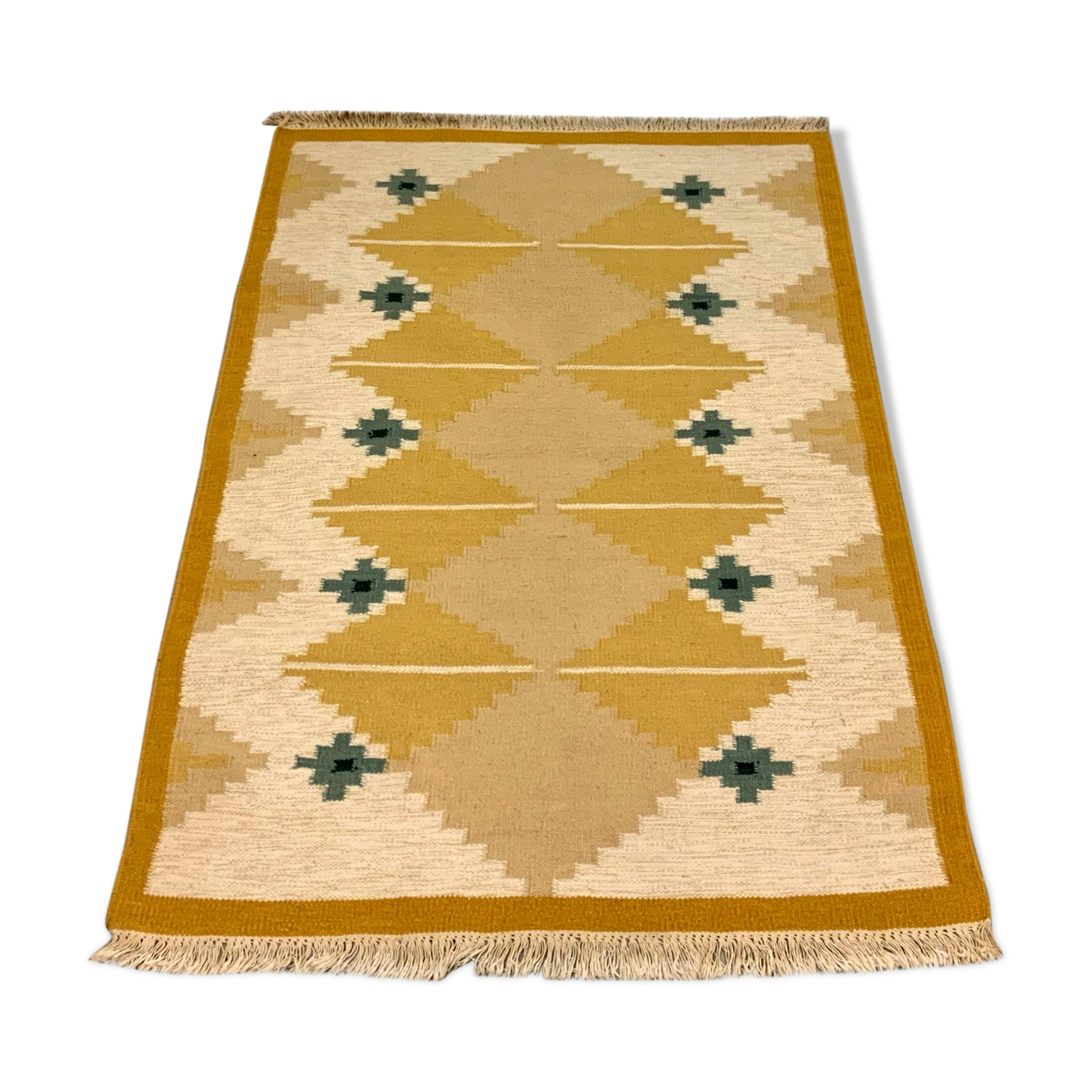 Swedish midcentury  handwoven carpet 1960