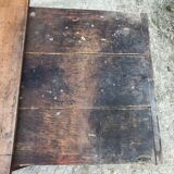 Antique solid cherry farmhouse table with 3 drawers and 2 pulls