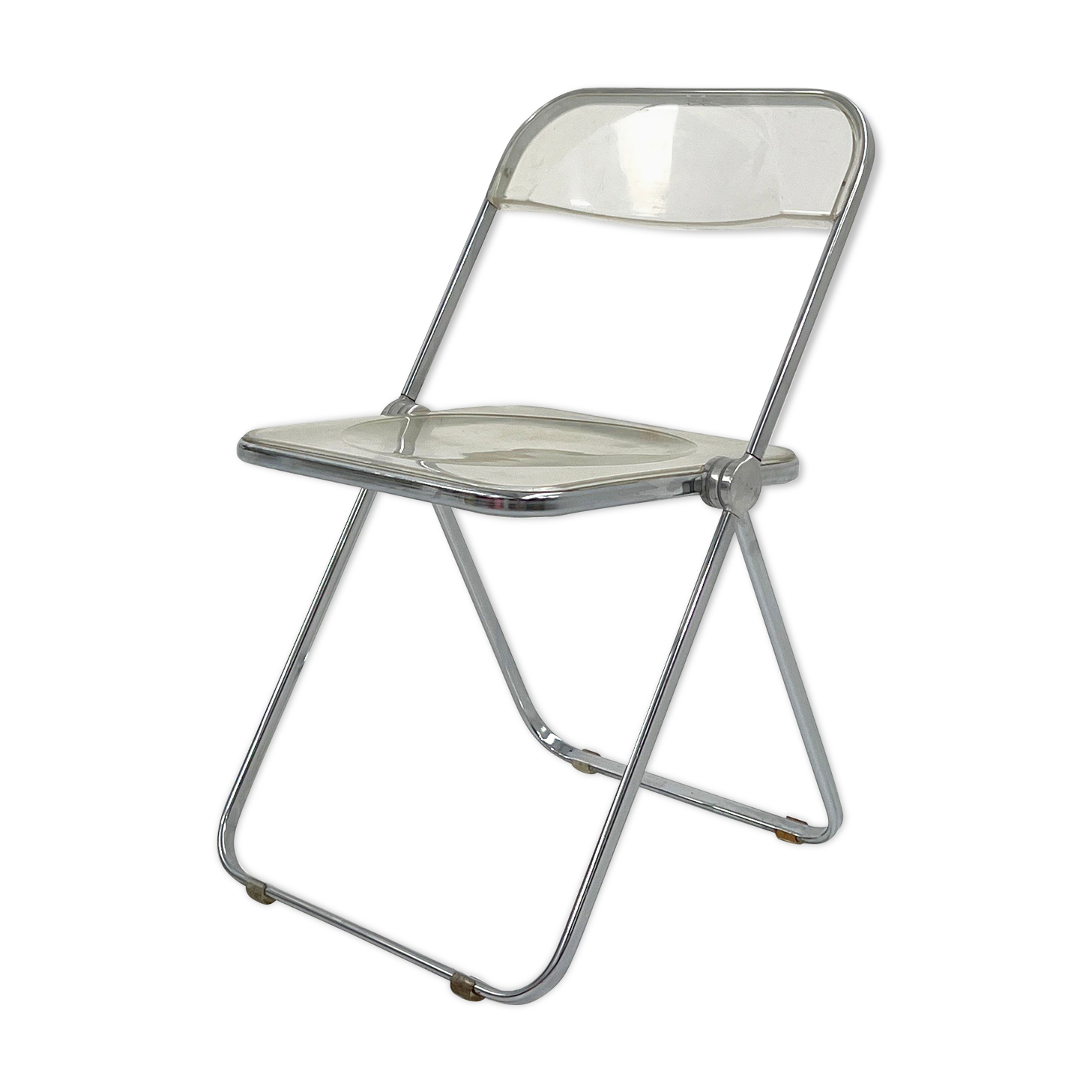 Chaise Plia transparente par Giancarlo Piretti pour Castelli, 1960