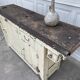 Small 1900 workbench with beautiful light patina
