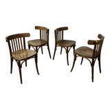 Lot de 4 chaises bistrot style Baumann