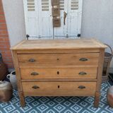 Raw oak chest of drawers