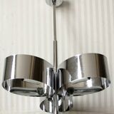 Amilux, 1970, lustre "space age" en inox chromé