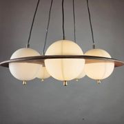 Five-Arm Murano Glass Chandelier With Scrollwork, 20th Century