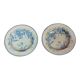 Set of two hollow plates in English porcelain HB