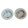 Set of two hollow plates in English porcelain HB