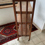 Rolling wood shelf