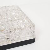 Vintage ice glass flush mount light by ERCO