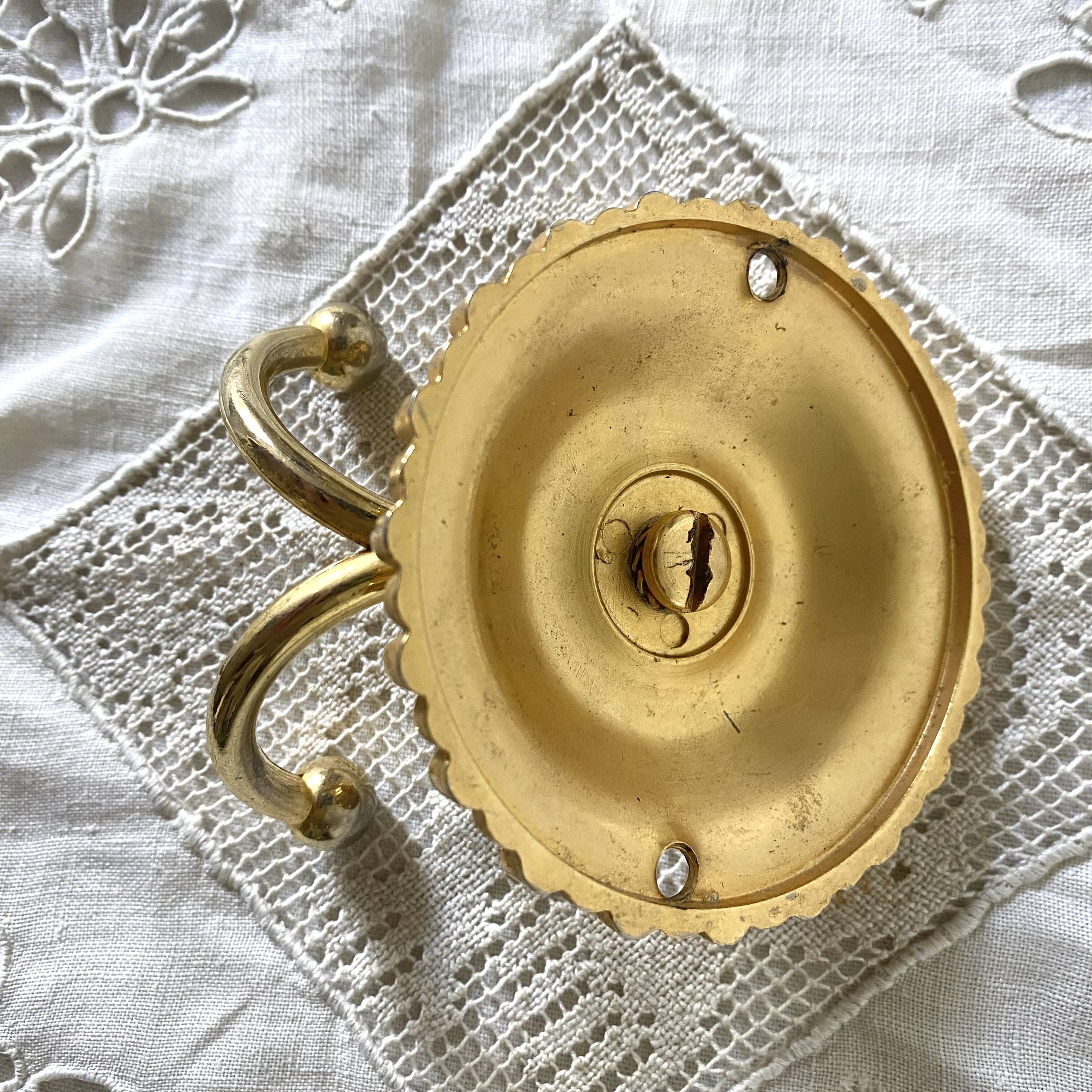 Coat hook, double hook in gold metal