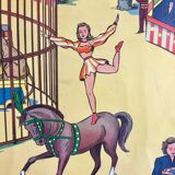 Educational poster Rossignol vintage circus years 60