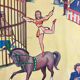 Affiche pédagogique Rossignol cirque vintage années 60