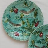 2 old plates in slurry birds Onnaing early twentieth