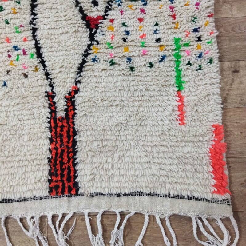 Handmade wool Berber rug 295x190 cm