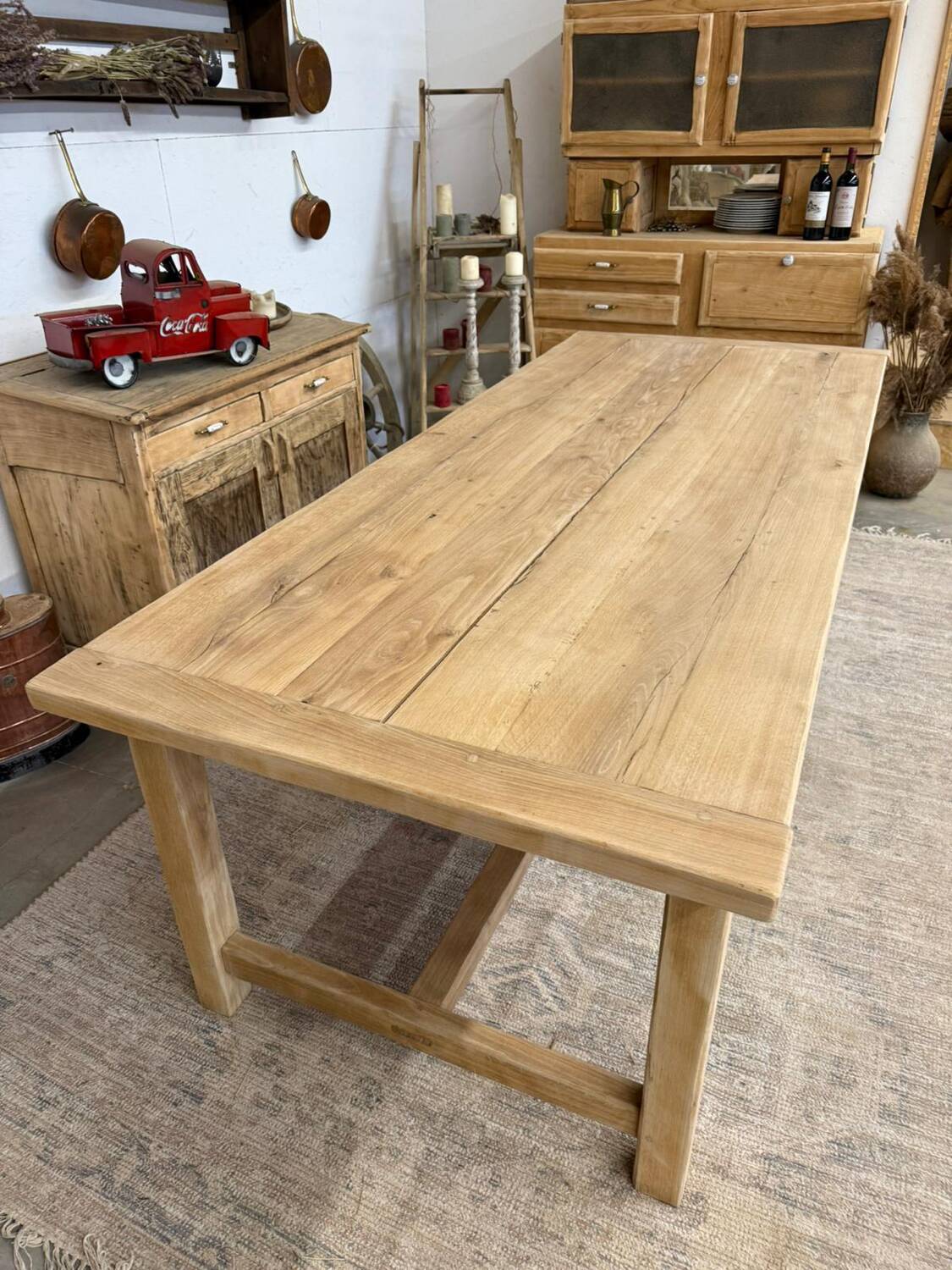 large solid oak farmhouse table