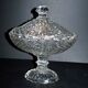 Baccarat oval crystal compote dish with diamonds and pearls, 1850