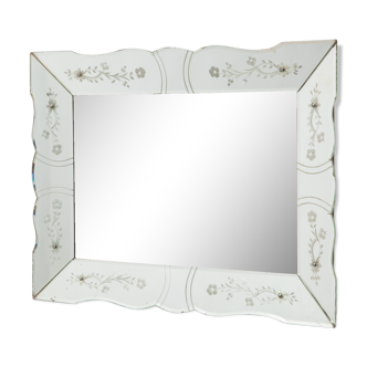 Art deco beveled mirror, 52x70cm