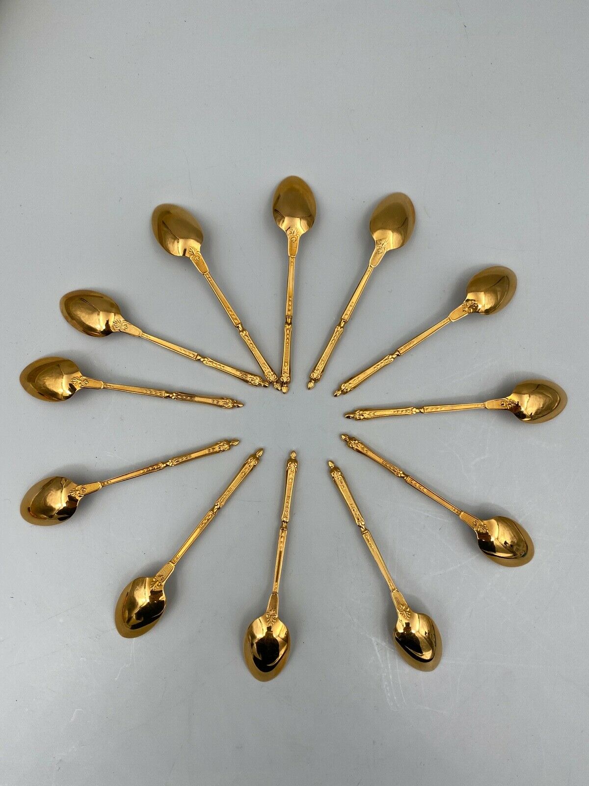 Box set 12 spoonfuls francois frionnet paris metal dore