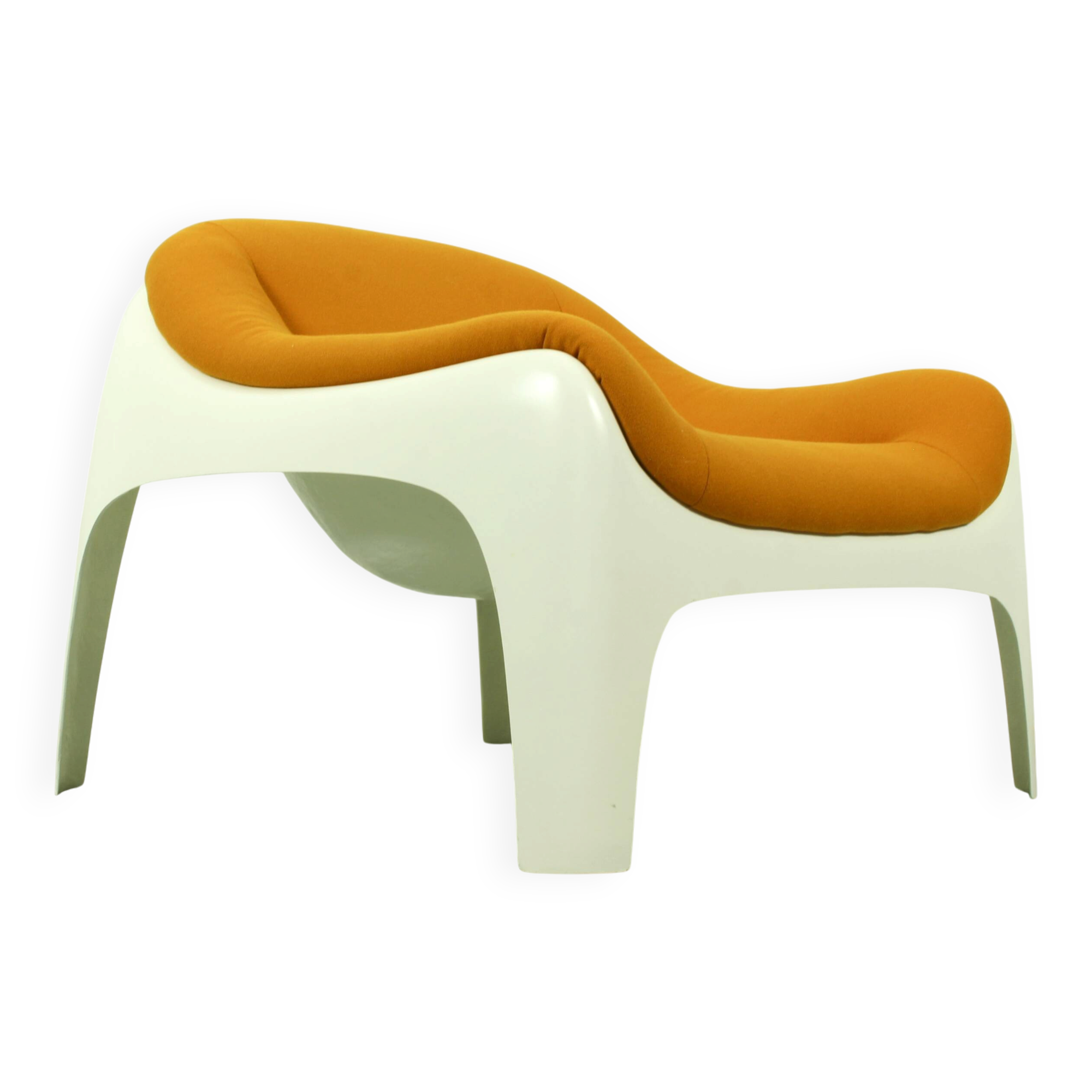Rare Space Age Fiberglass Lounge Chair by Sergio Mazza for Artemide