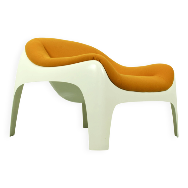 Chaise longue en fibre de verre de l'ère spatiale rare par Sergio Mazza pour Artemide