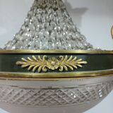 Empire chandelier in bronze and crystal