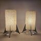 Paire de lampes de table rares des années 1970 Pokrok Zilina, Rocket.