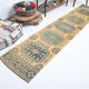 Pale orange & blue turkish runner rug 72x341cm