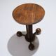 Art deco oak pedestal table, charles dudouyt, 1930s