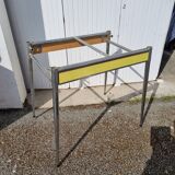 Yellow formica table and 2 extensions 1965