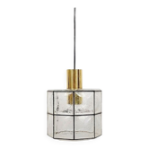 Plafonnier en verre et laiton du milieu du siècle, Limbourg, Allemagne, années 1960