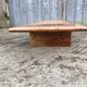 Vintage Yew Wood Bench with 3 Cushions